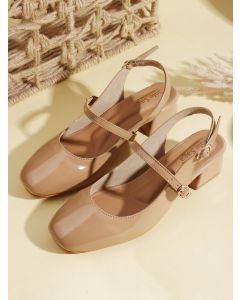 Sole Saga Women Block Mary Janes with Buckles