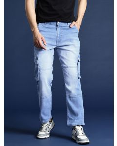 Mast & Harbour Men Light Fade Regular Fit Pocket Detail Jeans