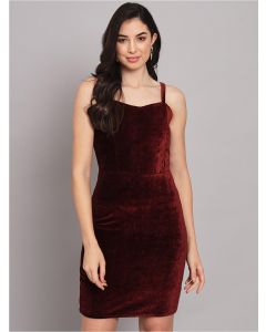 VAARARO Velvet Bodycon Dress