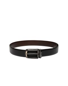 Louis Philippe Men Brown & Black Solid Reversible Leather Belt