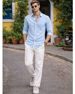 HERE&NOW Men Smart Casual Shirt